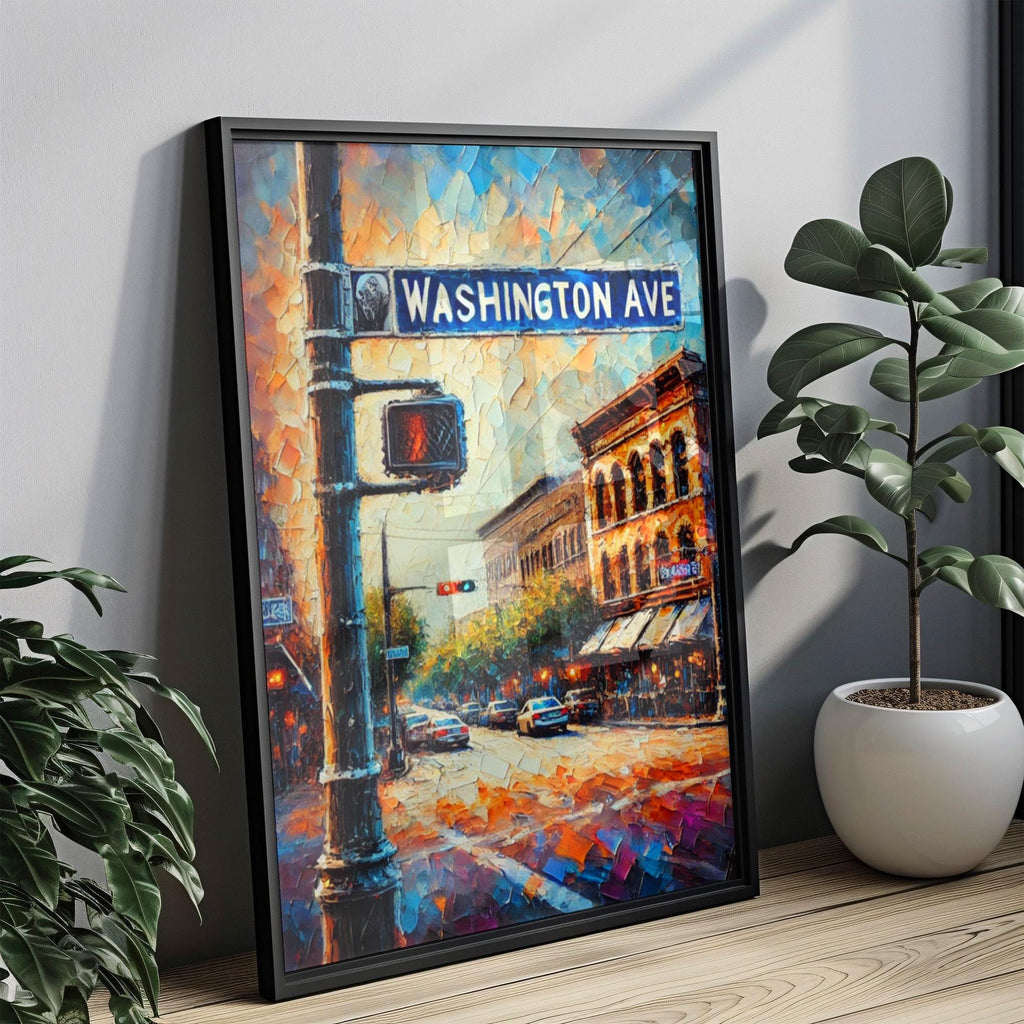 Washington Ave Wall Art Decor - Houston, Texas, USA