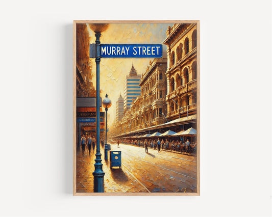 Murray Street Wall Art Perth Print Australian Decor Travel Souvenir City Gift Modern Home Decor