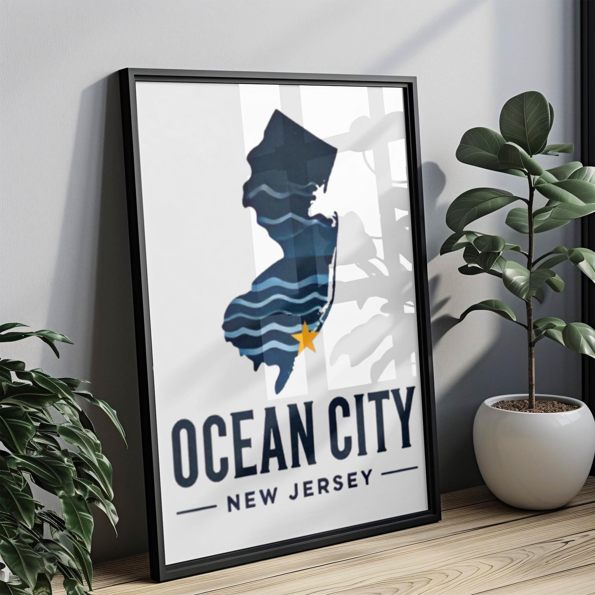 Ocean City Beach Print - Ocean City, New Jersey, USA