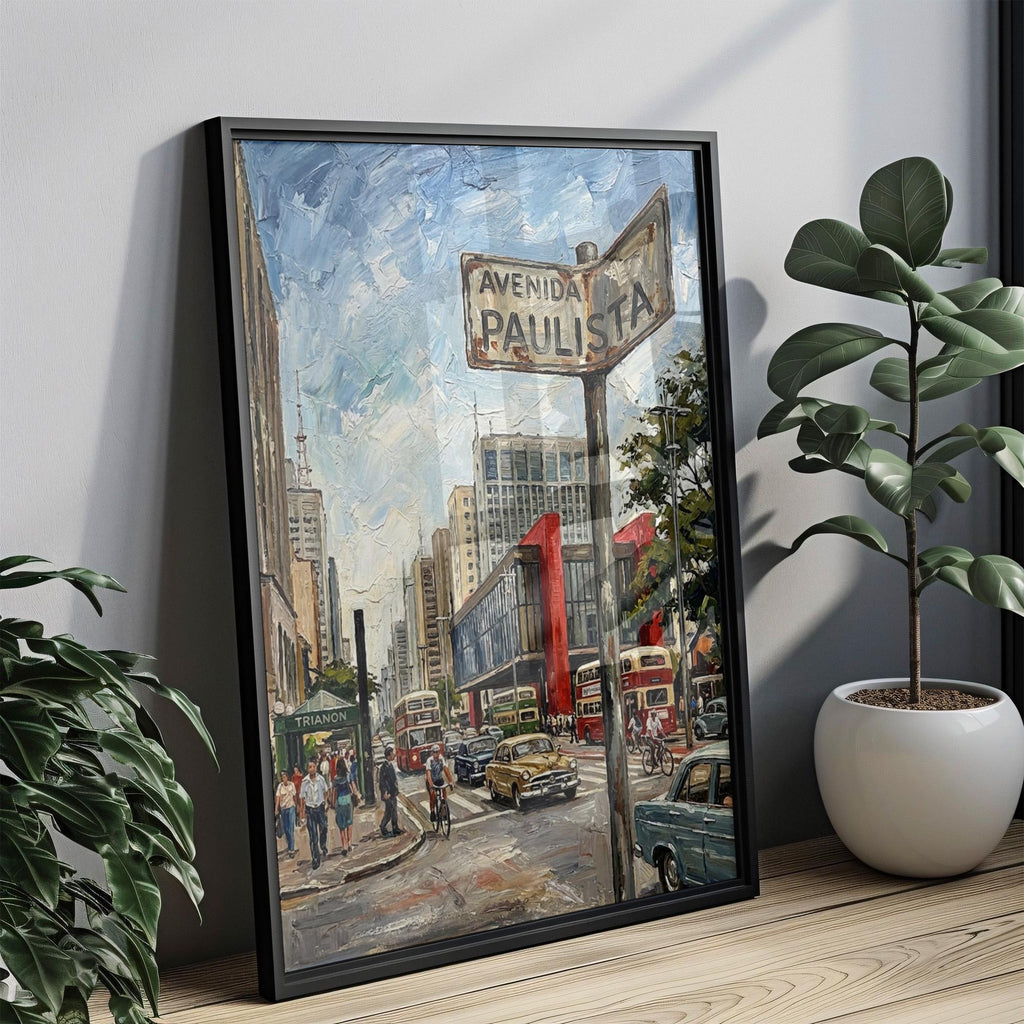 Avenida Paulista Street Sign Print: São Paulo Brazil Travel Poster