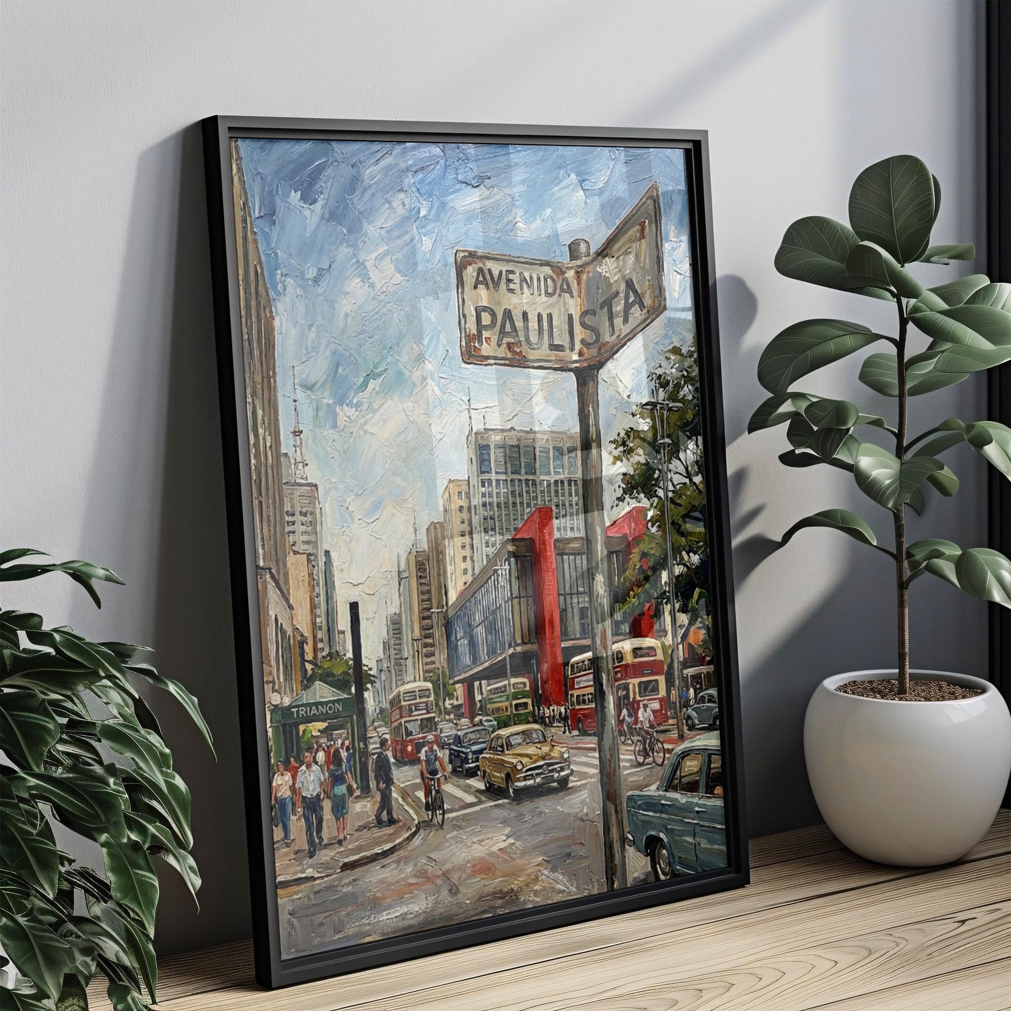 Avenida Paulista Street Sign Print: São Paulo Brazil Travel Poster