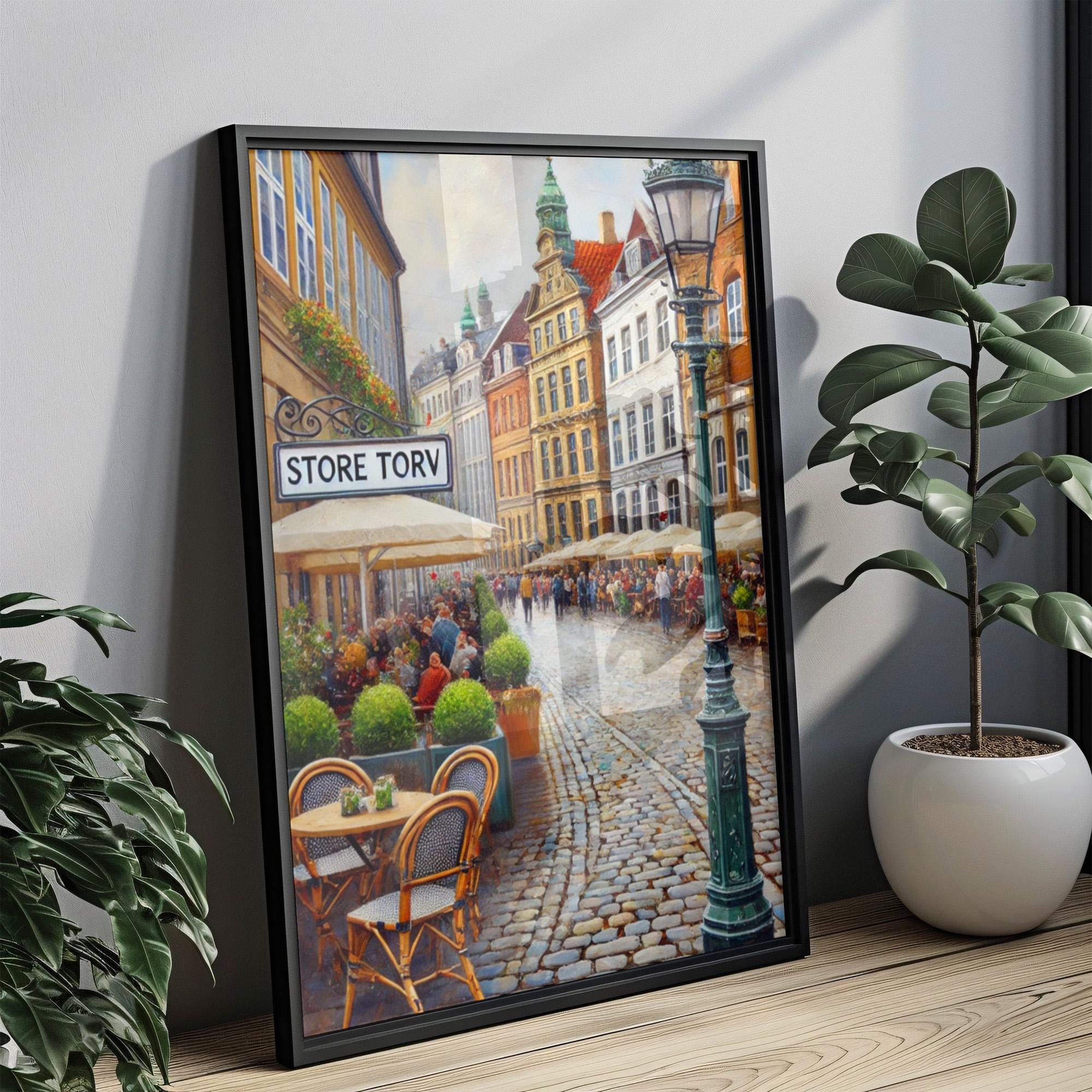 Store Torv Minimalist Print - Aarhus, Denmark