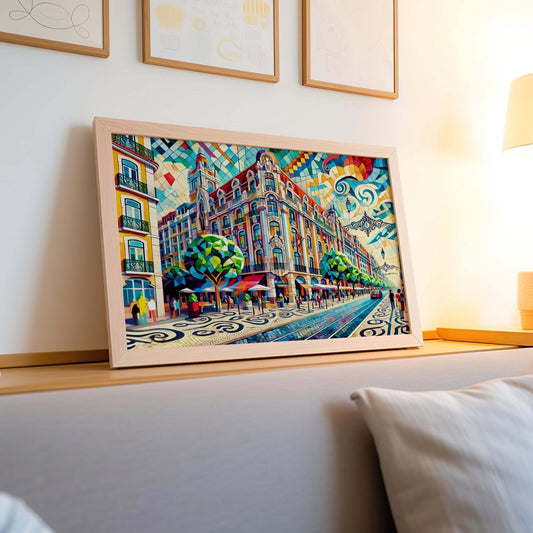 Avenida da Liberdade Wall Art, Lisbon Print, Portugal Travel Poster, Housewarming Gift, Portugal Art, Cityscape Decor, Modern Travel Print