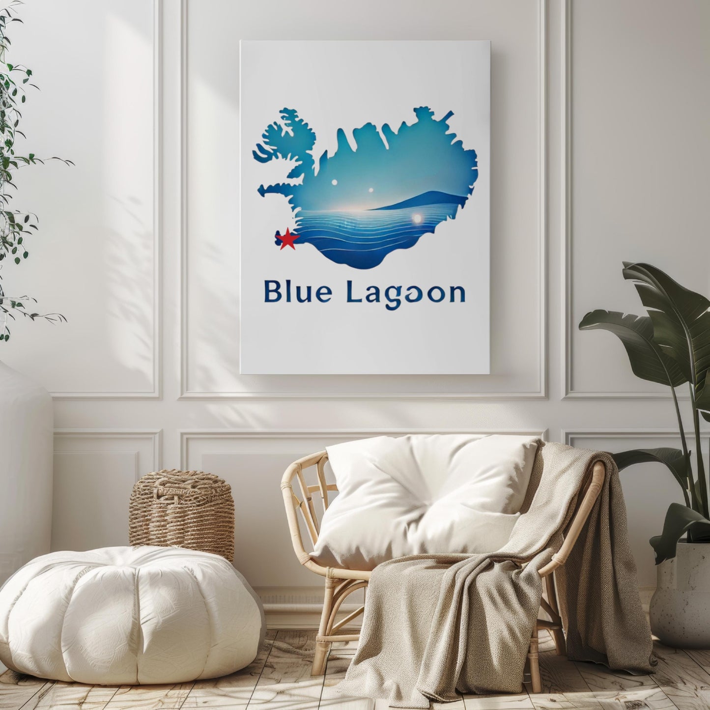 Blue Lagoon Wall Art Print - Iceland Travel Decor, Blue Lagoon Iceland Gift, Housewarming & College Dorm Room Decoration