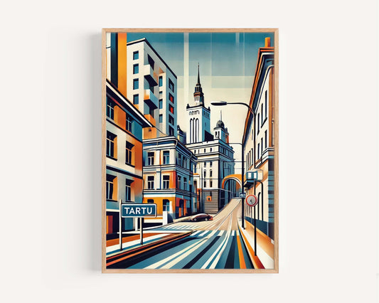 Tartu Art Wall Print - Estonia City Travel Poster, European Artwork, Housewarming Gift, Tartu Wall Decor, Modern Home Art