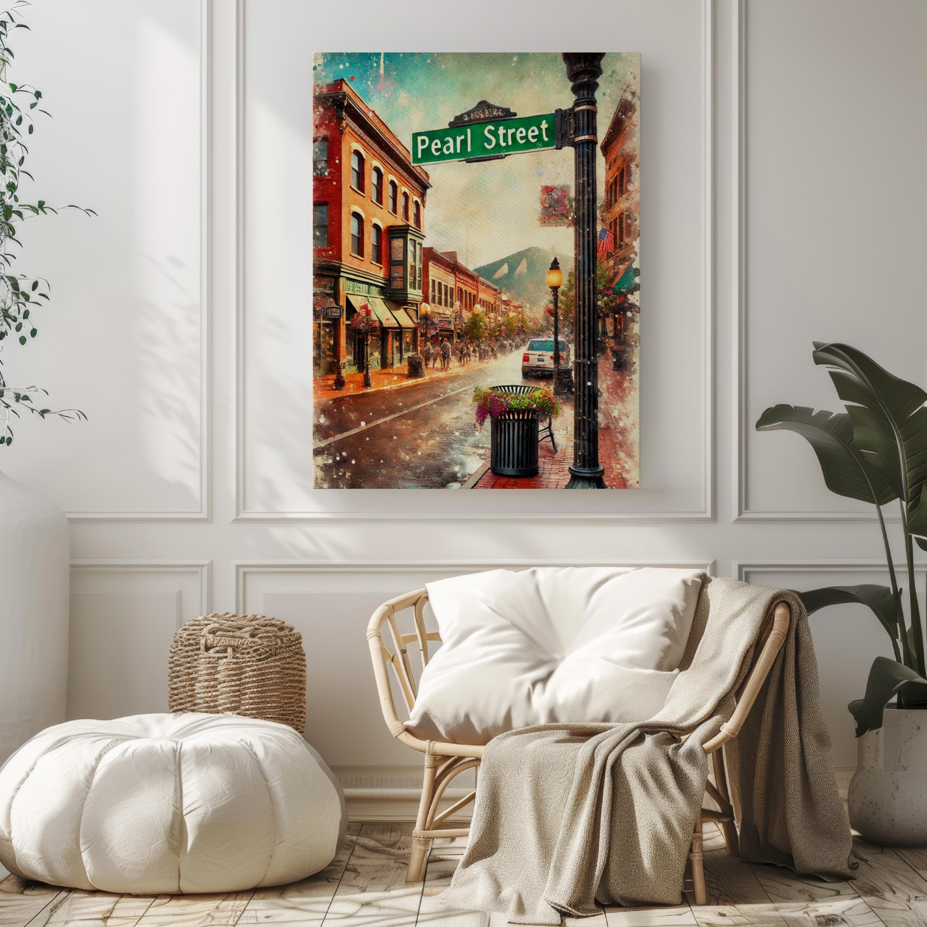 Pearl Street Boulder Colorado Art Print, Travel Souvenir