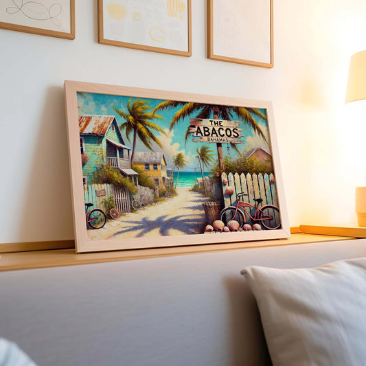 Abacos Bahamas Art Print: Tropical Beach House Decor