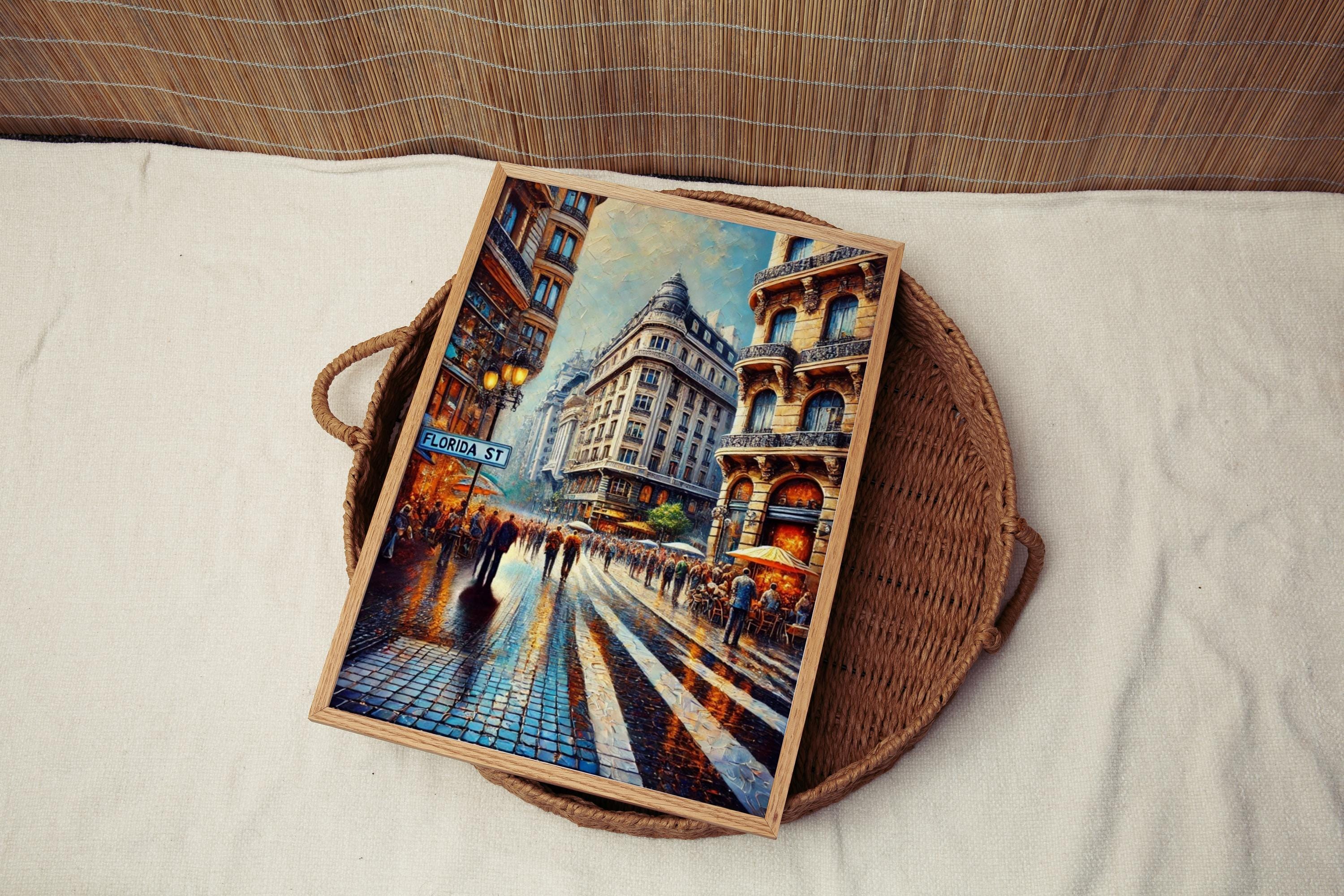 Wall Art Florida St Buenos Aires Print, Argentina Travel Poster, Housewarming Gift, Florida Street Map, Unique Argentina Art Decor