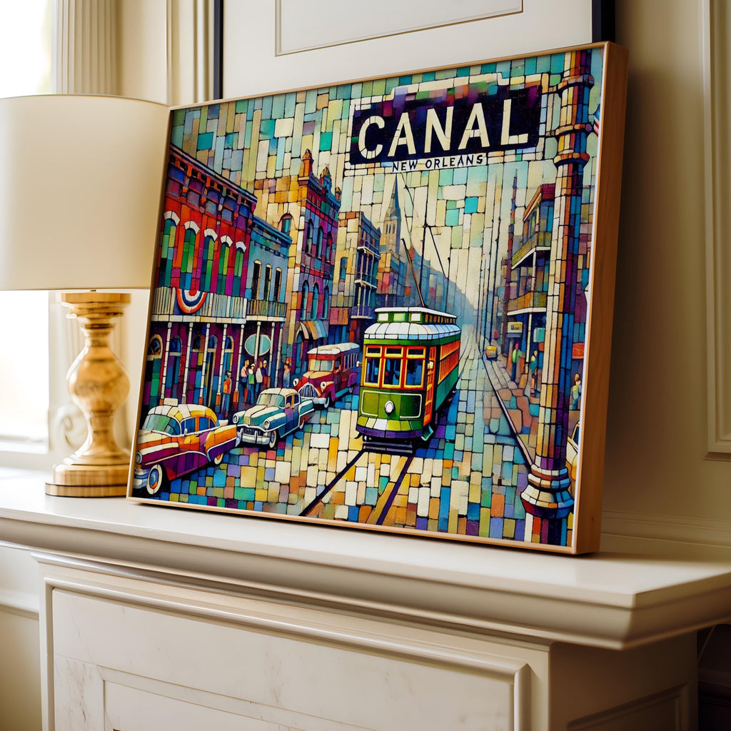 Canal Street Print Cubist - New Orleans, Louisiana, USA