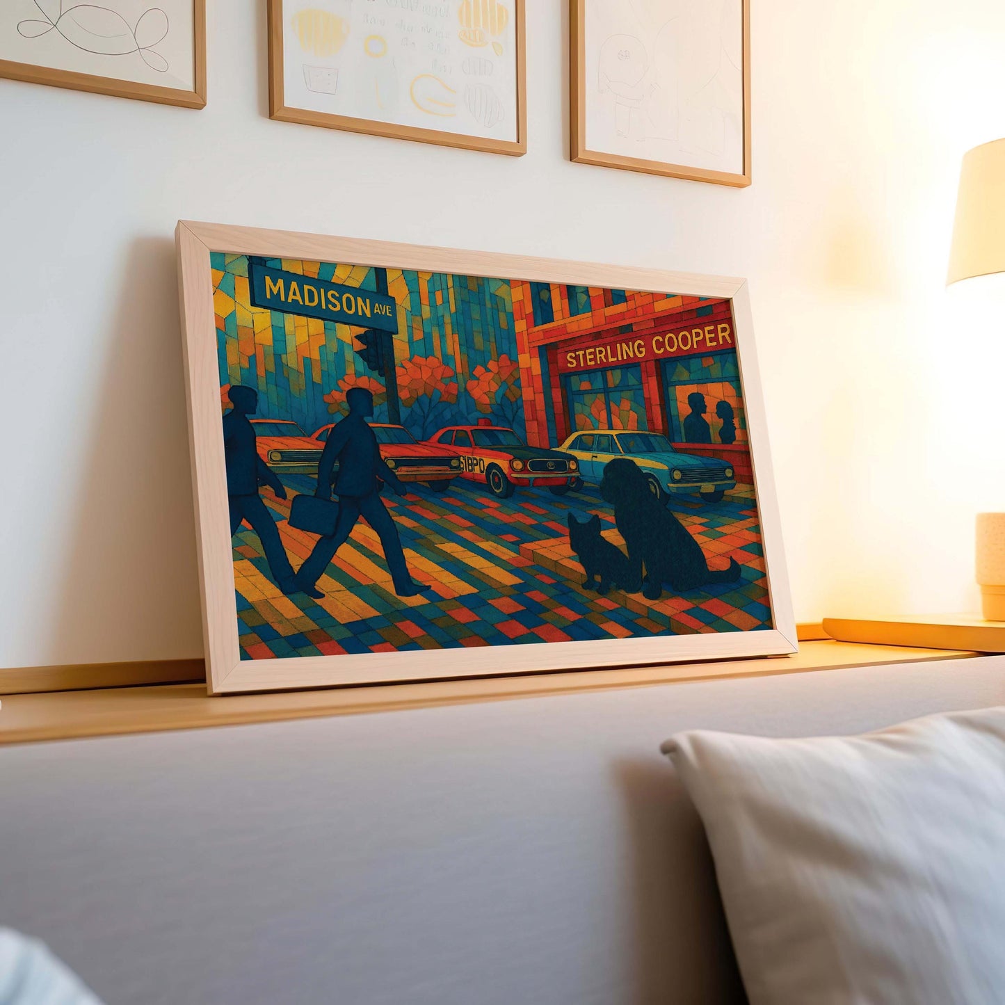 Robert Piece of Madison Street Wall Art, Custom Cityscape Painting, Modern Urban Decor, Sterling Cooper Inspired Artwork, Unique Home Gift