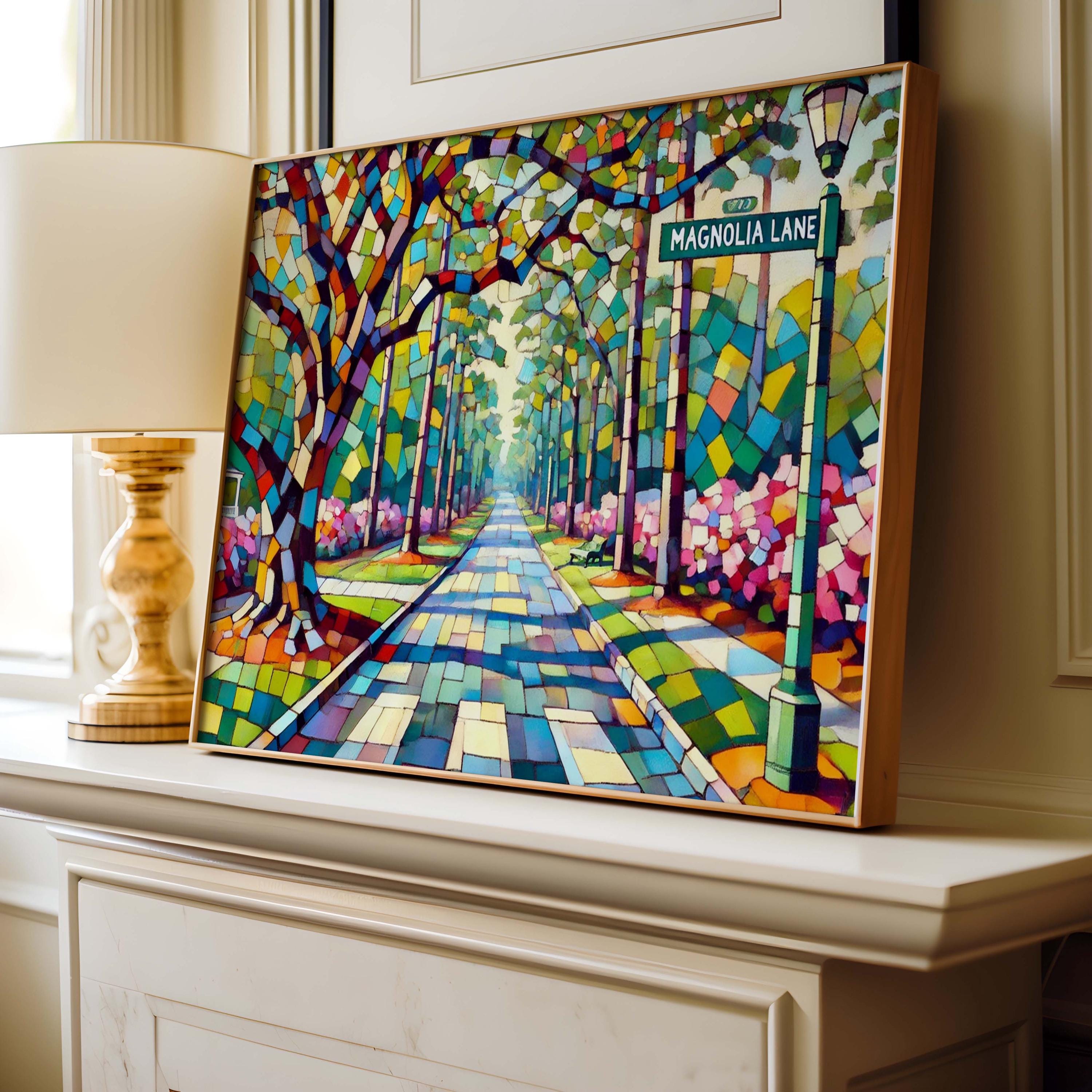 Magnolia Lane Wall Art Vintage - Augusta, Georgia, USA