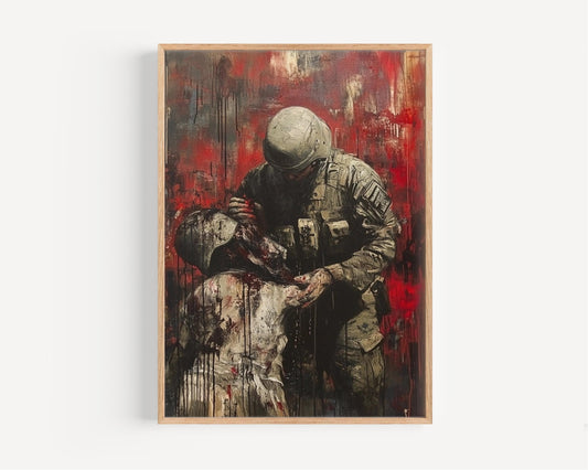 American War Art Abstract USA Wall Art Patriotic United States Poster Independence Home Decor