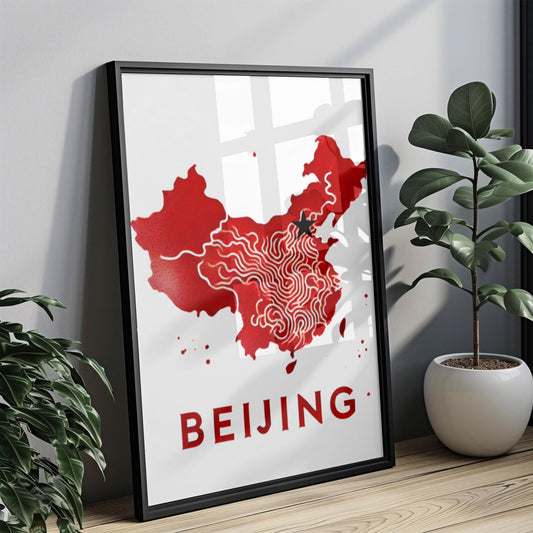 China Beijing Wall Art Print - Travel Decor, Housewarming Gift, Modern Home Artwork, Asian Cityscape Poster, Unique China Gift for Walls