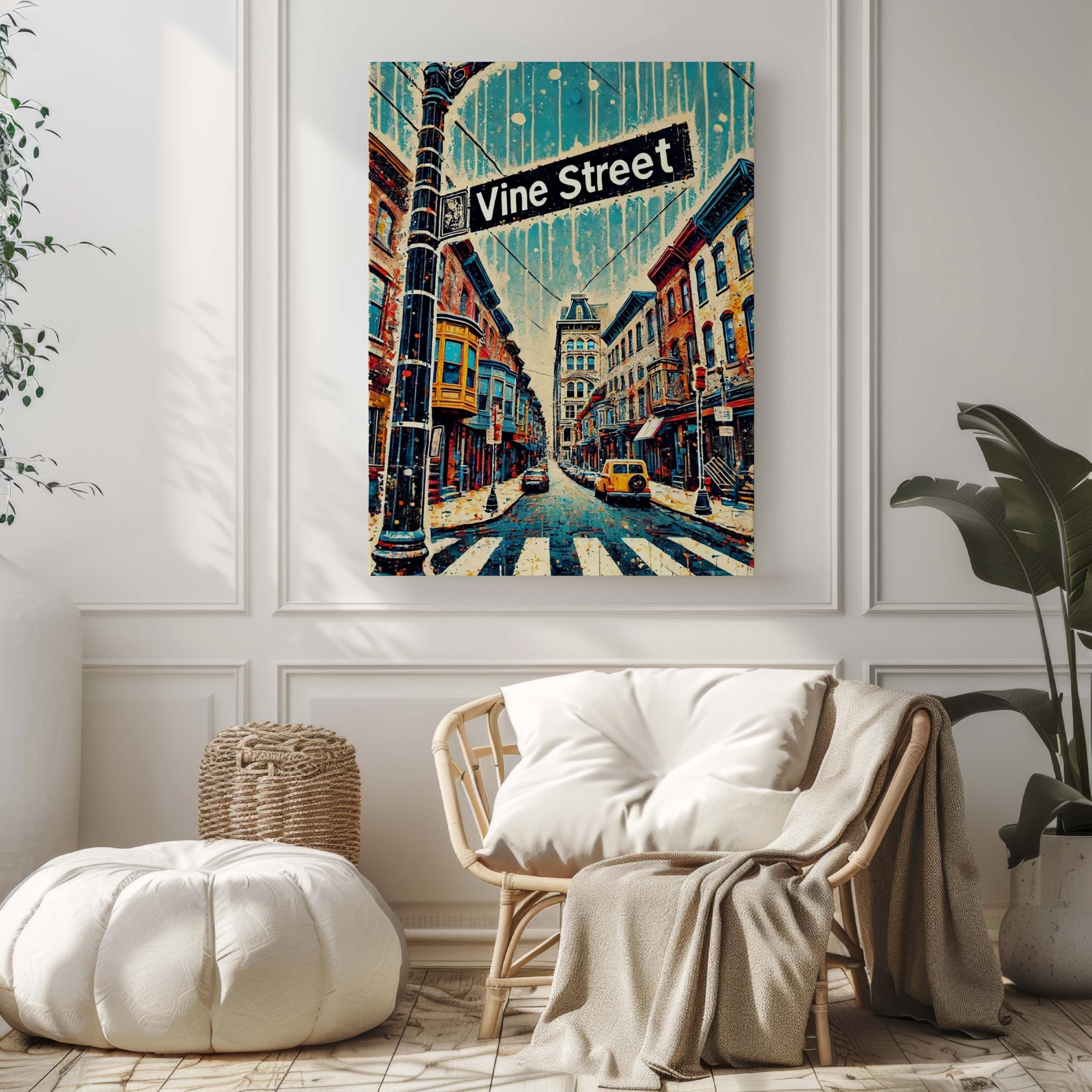 Vine Street Wall Art - Philadelphia, Pennsylvania, USA