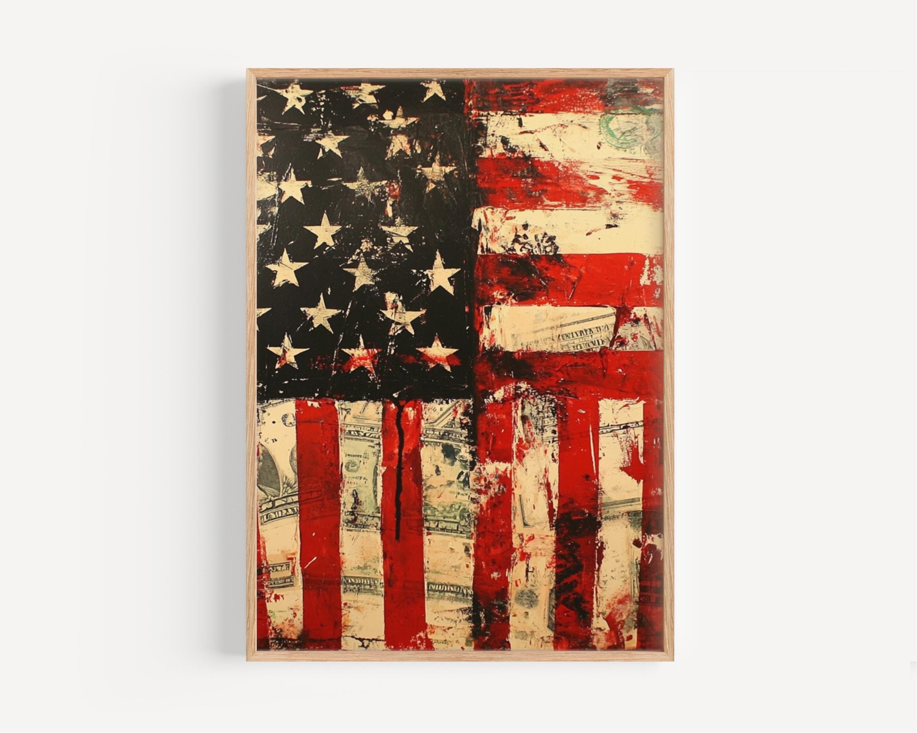American Money Wall Art Abstract - USA