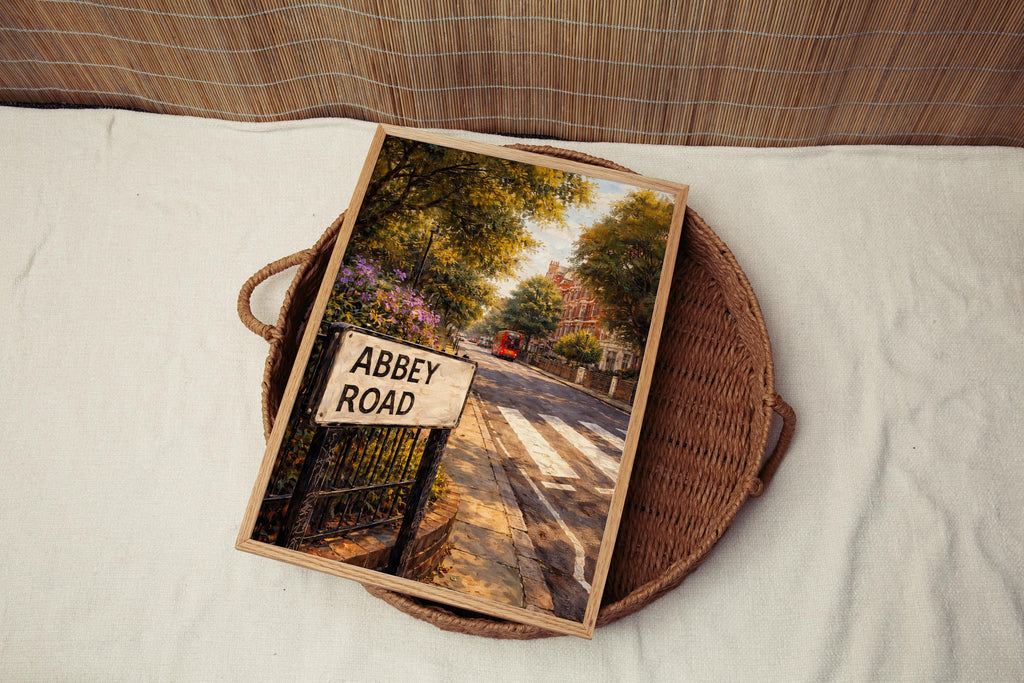 Abbey Road Cubism Art Print: London Crossing Travel Poster
