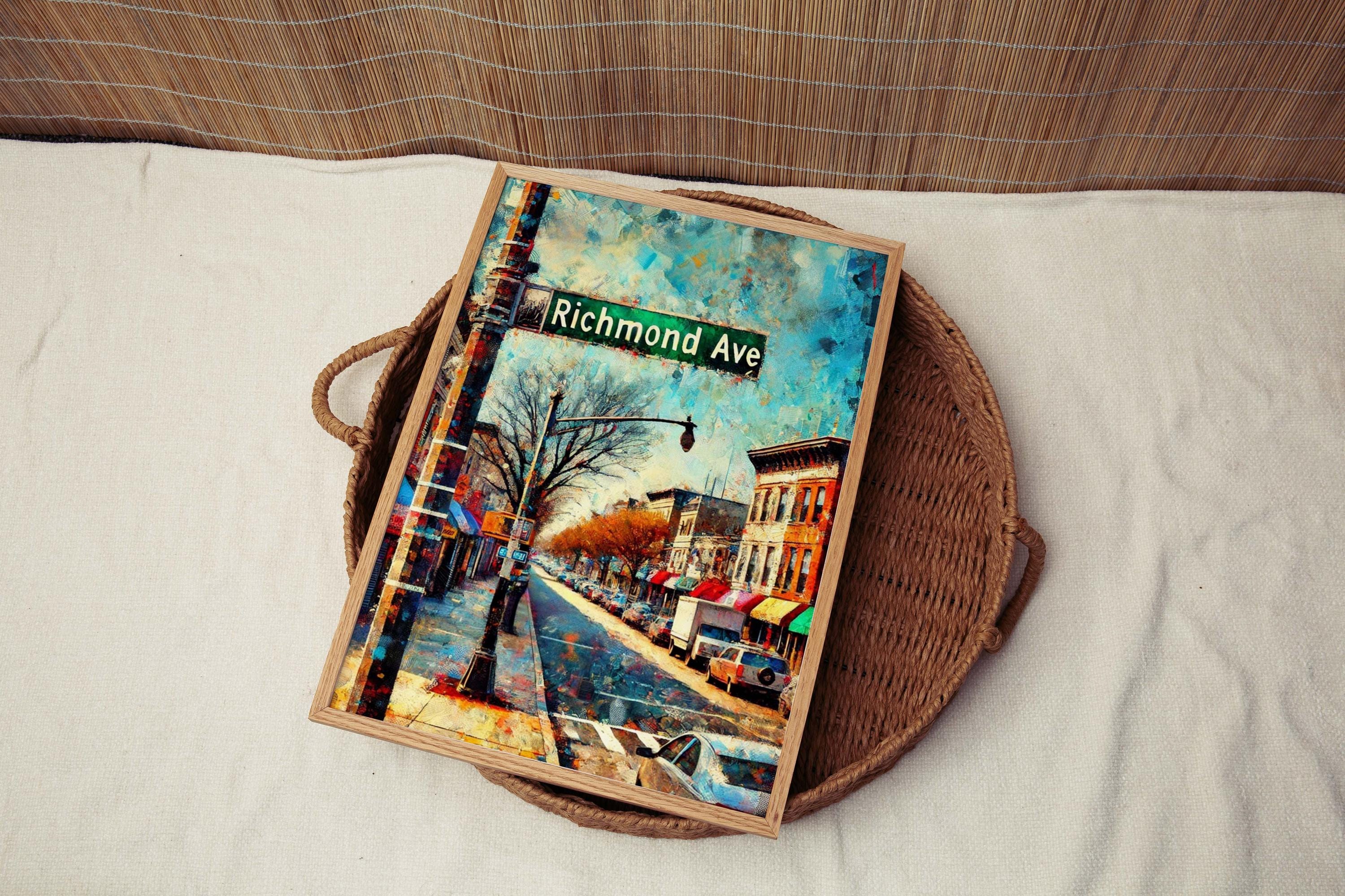 Richmond Ave Print Staten Island Art Travel Poster NYC Wall Art Housewarming Gift Unique Travel Print