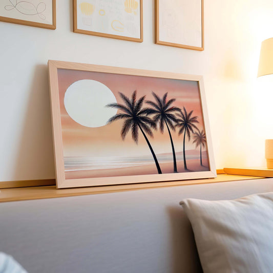 Nature Gift Palm Tree Wall Art, Beach Print Home Decor, New Home & Housewarming Gift, Family Nature Art, Tropical Palm Tree Print