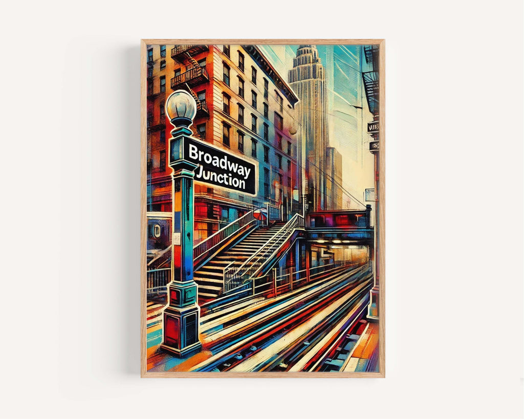Broadway Junction Wall Art, Manhattan Travel Print, NYC Poster, New York City Home Decor, Broadway Junction Gift, Housewarming Art Print