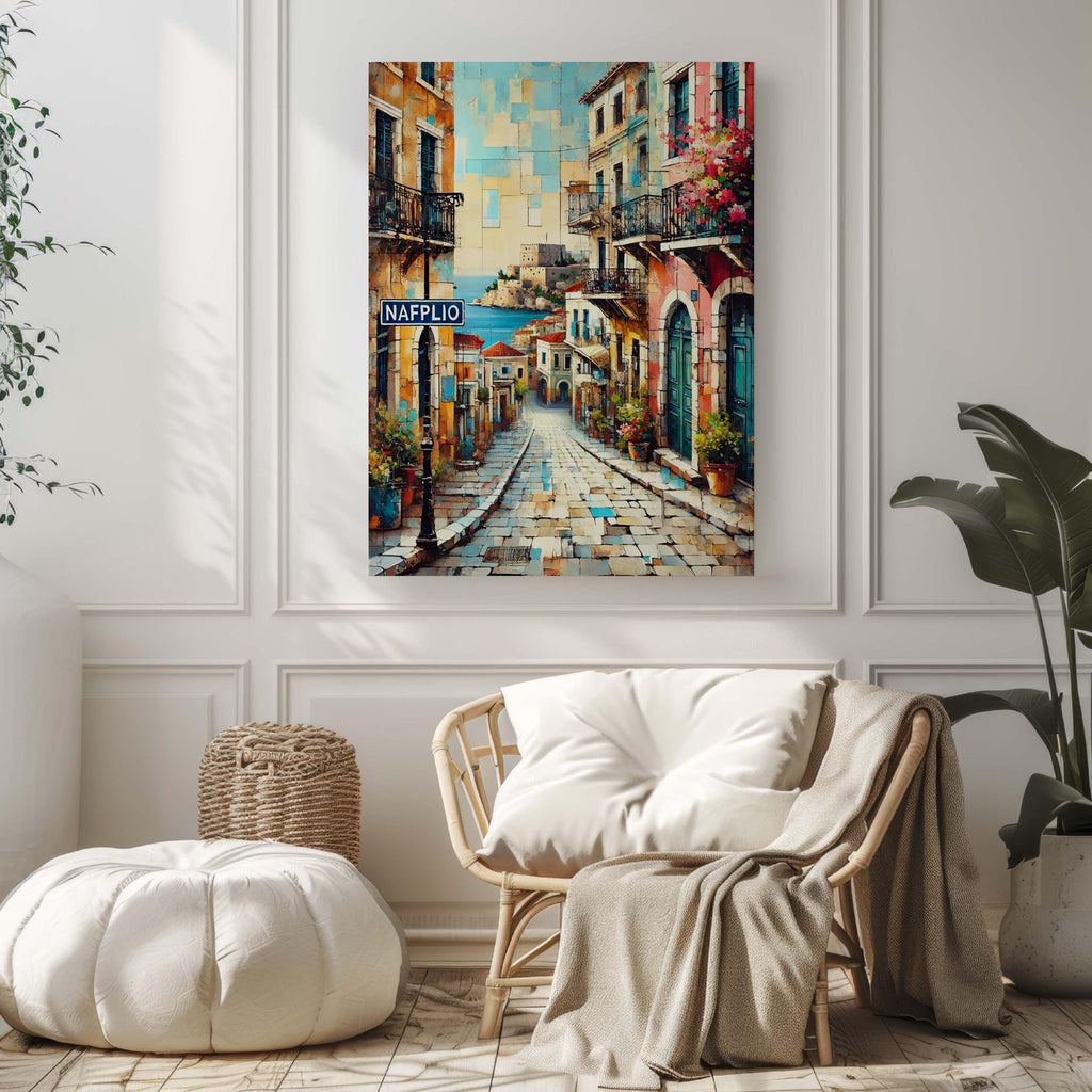 Nafplio Art Print - Greek City Wall Art, Travel Poster, Housewarming Gift, Greece Artwork, European Coastal Decor, Nautical Home Decor