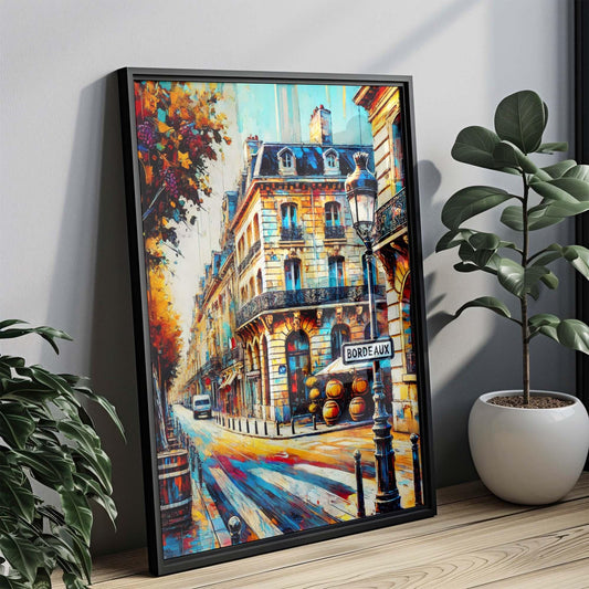 Bordeaux Art Print - French Wall Art Travel Poster, European Home Decor, France Gift, Bordeaux Artwork, Housewarming Present