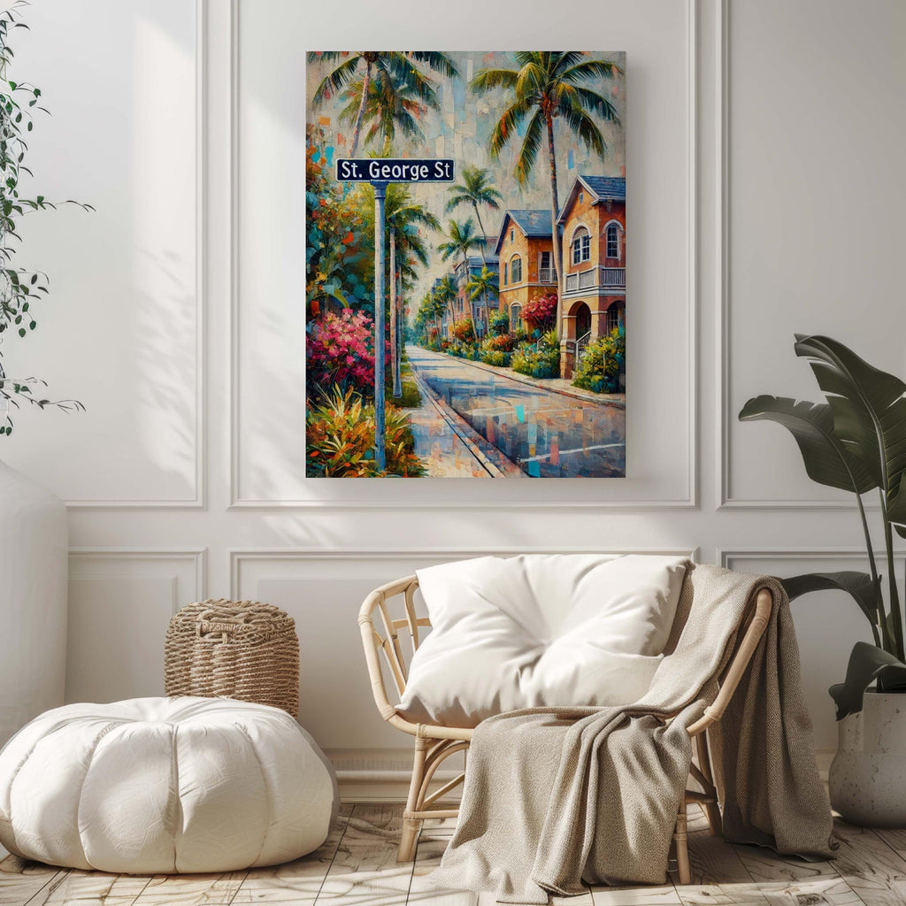 St George St Historic Print - St Augustine, Florida, USA