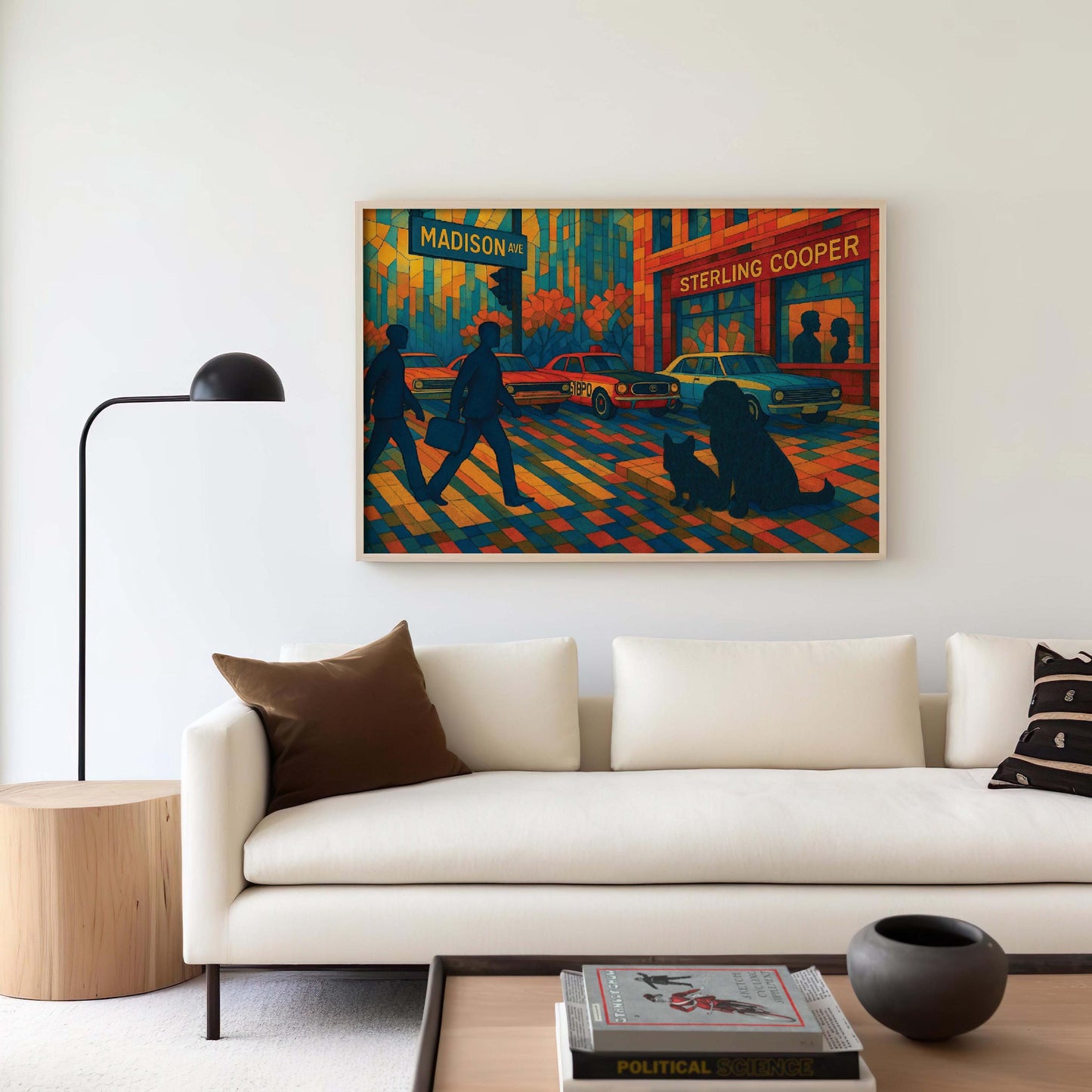 Robert Piece of Madison Street Wall Art, Custom Cityscape Painting, Modern Urban Decor, Sterling Cooper Inspired Artwork, Unique Home Gift