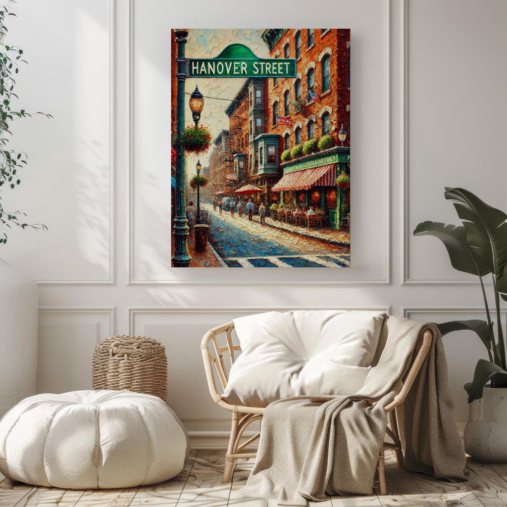 Hanover Street Print - Boston, Massachusetts, USA