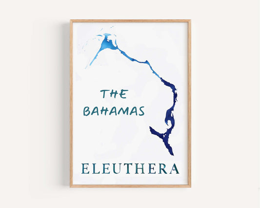 Eleuthera Print Tropical Wall Art Bahamas Decor Travel Gift Housewarming College Room Art