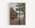 Telšiai Street Sign Art Print: Lithuania Samogitia Travel Poster Decor