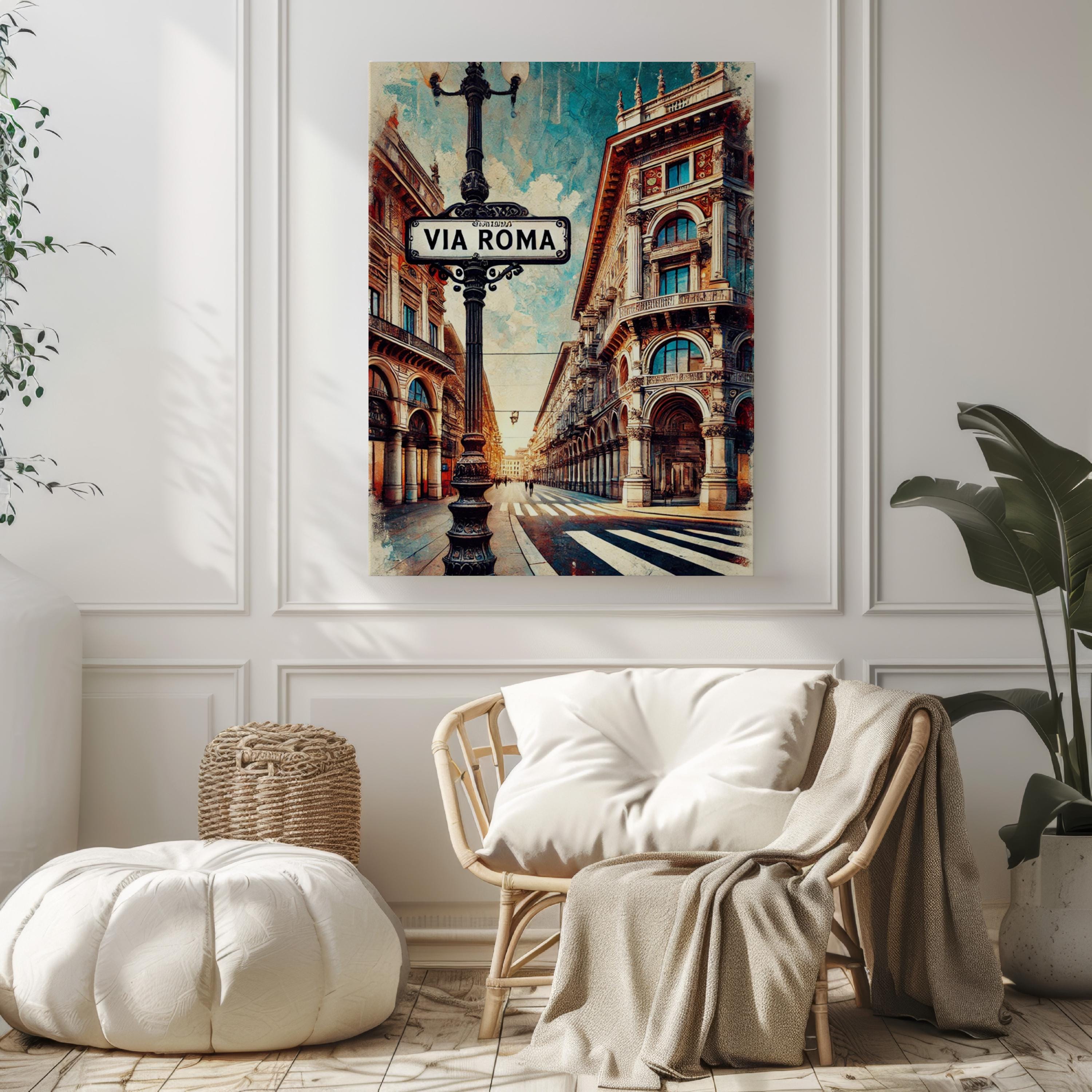 Via Roma Wall Art Decor - Turin, Italy
