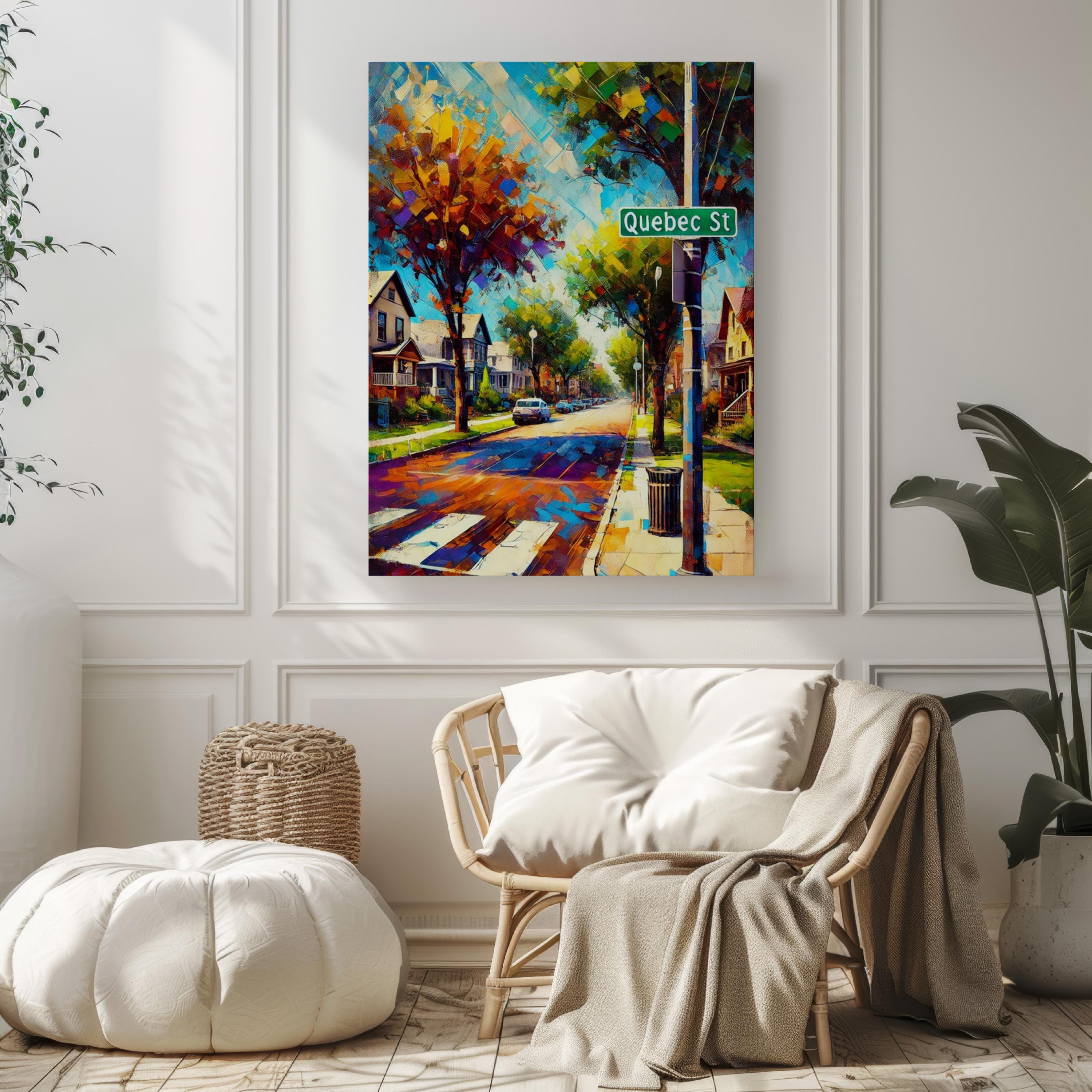 Quebec St Wall Art, Quebec Street Print, Denver Art, Denver Gift, Travel Print, Travel Poster, Housewarming Gift, Colorado Artwork