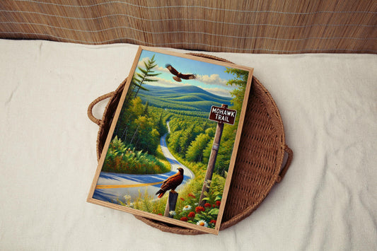 Massachusetts Art Mohawk Trail Wall Art Print – Travel Poster, American Gift & Housewarming Decor