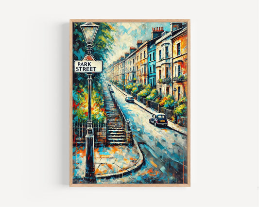 England Park St Wall Art Print, Bristol Travel Poster, England Gift, Housewarming Decor, UK Cityscape Wall Art, Travel Home Print