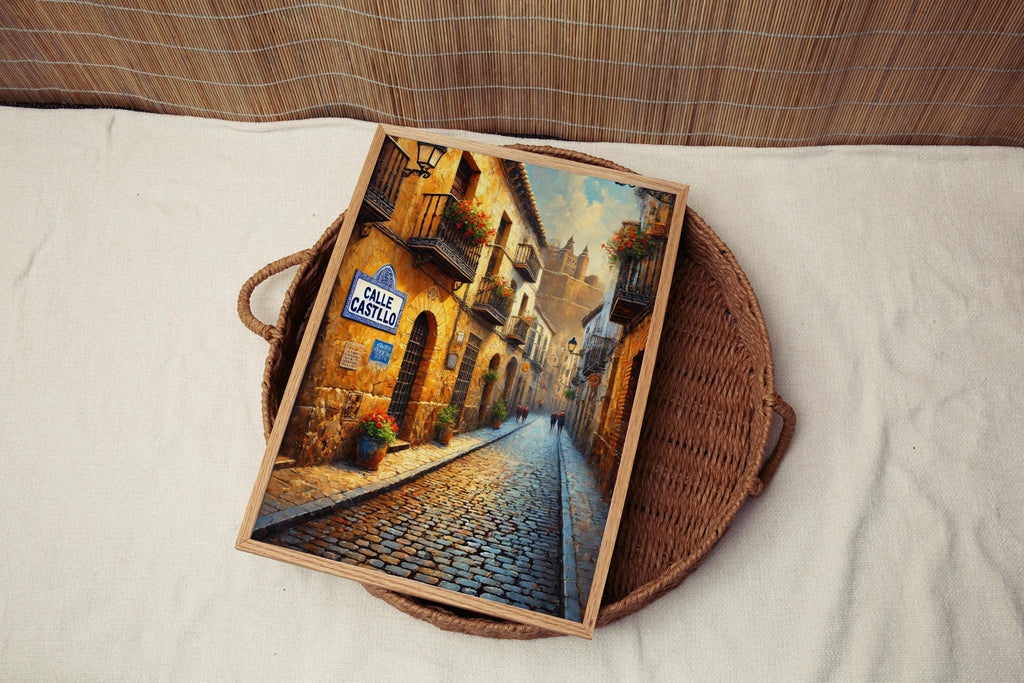 Calle Castillo Street Sign Print: Tenerife Canary Islands Travel Poster