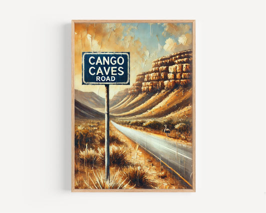 Cango Caves Road Wall Art, Oudtshoorn Travel Poster, South Africa Nature Print, African Decor, Travel Souvenir, Fine Art Print