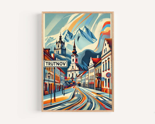 Trutnov Print: Czech Republic Wall Art Travel Poster, LeTrutnovfka City Gift & Housewarming Decor
