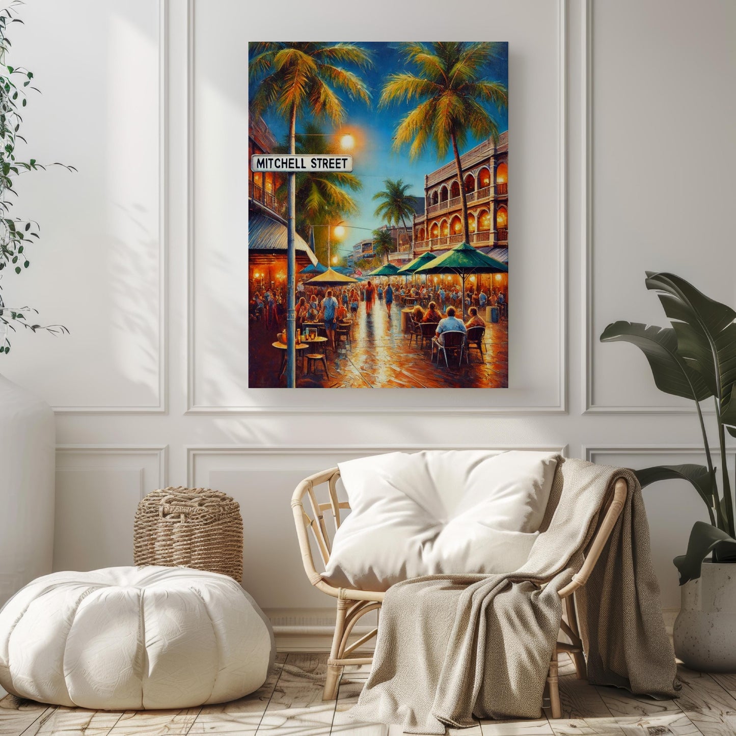 Darwin Travel Print Mitchell St Wall Art Australian Decor Housewarming Gift Unique Darwin Poster