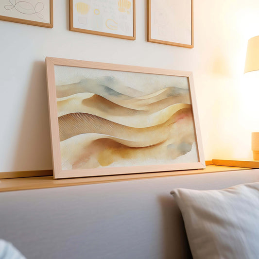 Nature Gift Dunes Wall Art Print - Desert Sand Home Decor, Family & Housewarming Nature-Inspired Artwork, New Home