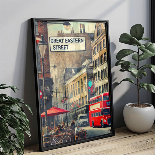 Great Eastern Street Wall Art London Print, UK Street Sign Decor, Shoreditch Cityscape, Travel Souvenir, Modern Urban Art, Gift