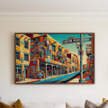 Canyon Road Wall Art Cubist - Santa Fe, New Mexico