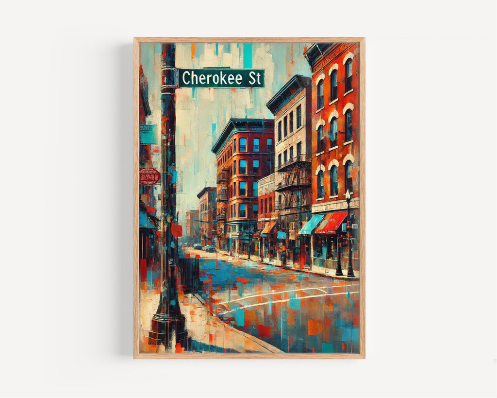 Cherokee Street Sign Print: St. Louis Missouri Travel Poster