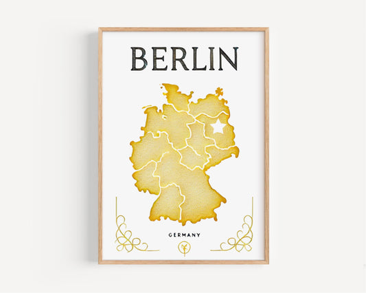 Germany Berlin Wall Art Print – Travel Home Decor, Unique Germany Gift, College Dorm Wall Artwork, Housewarming Present, Modern City Decor
