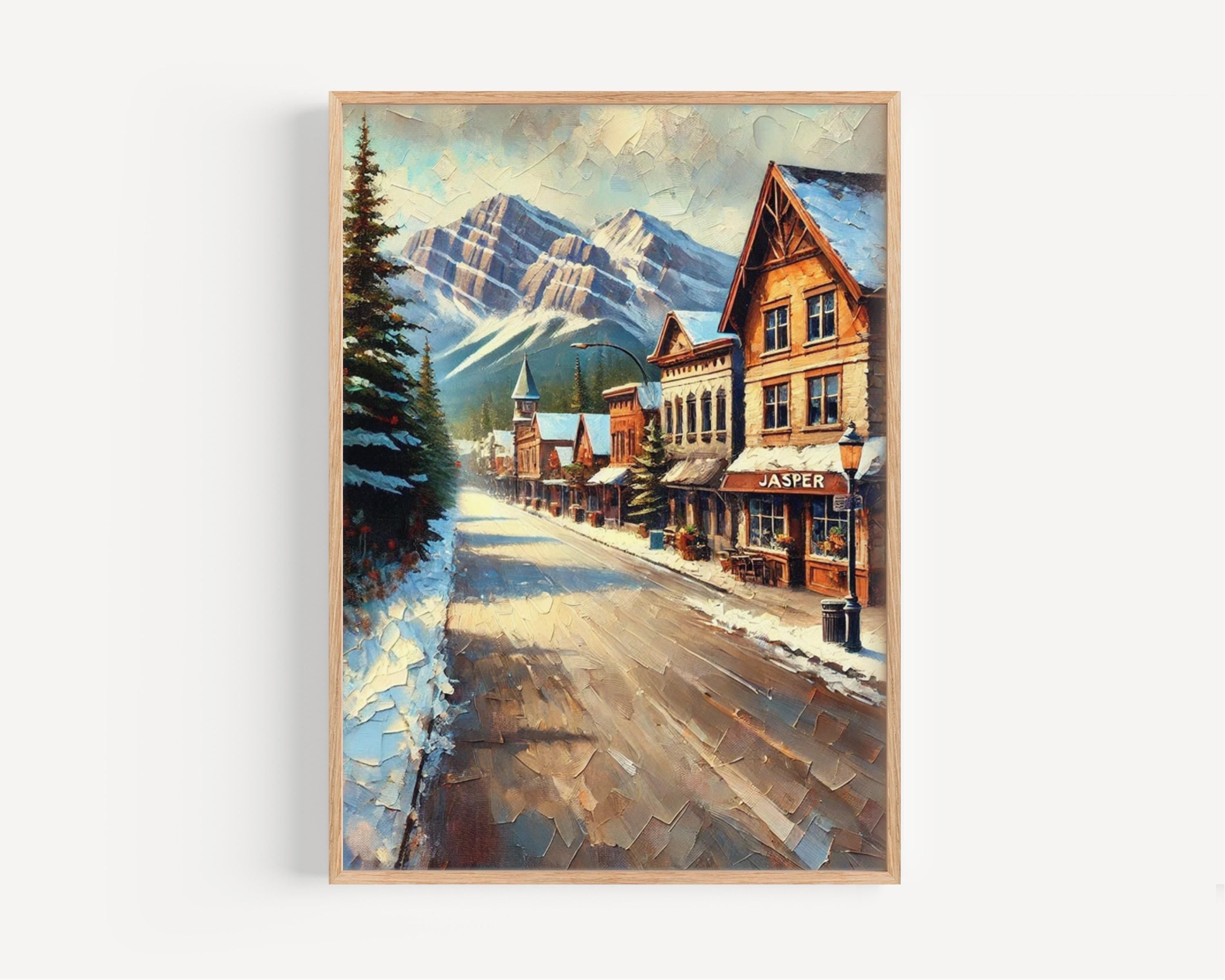 Alberta Jasper Wall Art Print, Canada Travel Poster, Canadian Souvenir, Housewarming Gift, Alberta Travel Decor, Jasper Gift Idea