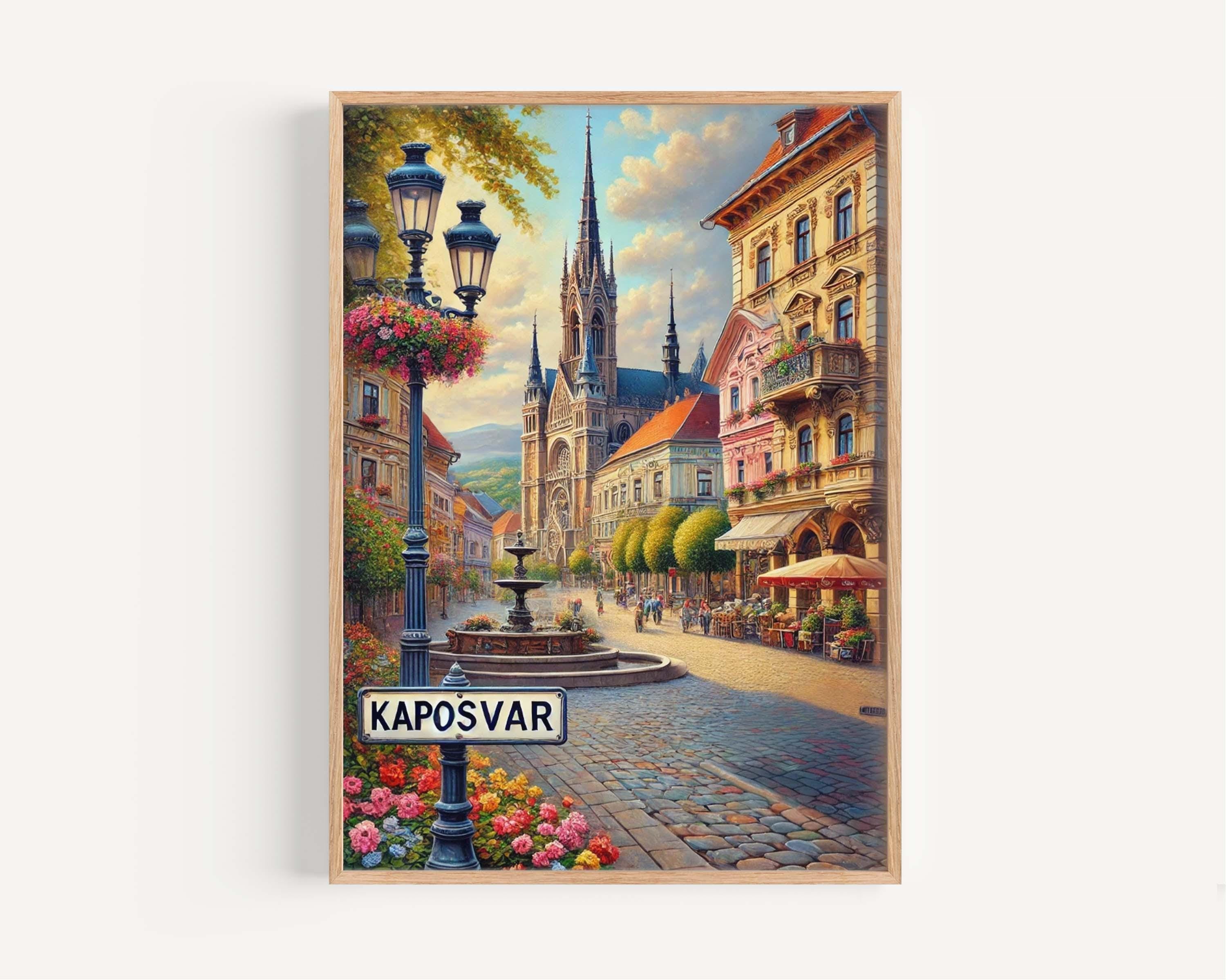 Kaposvar Map Print - Kaposvar, Hungary
