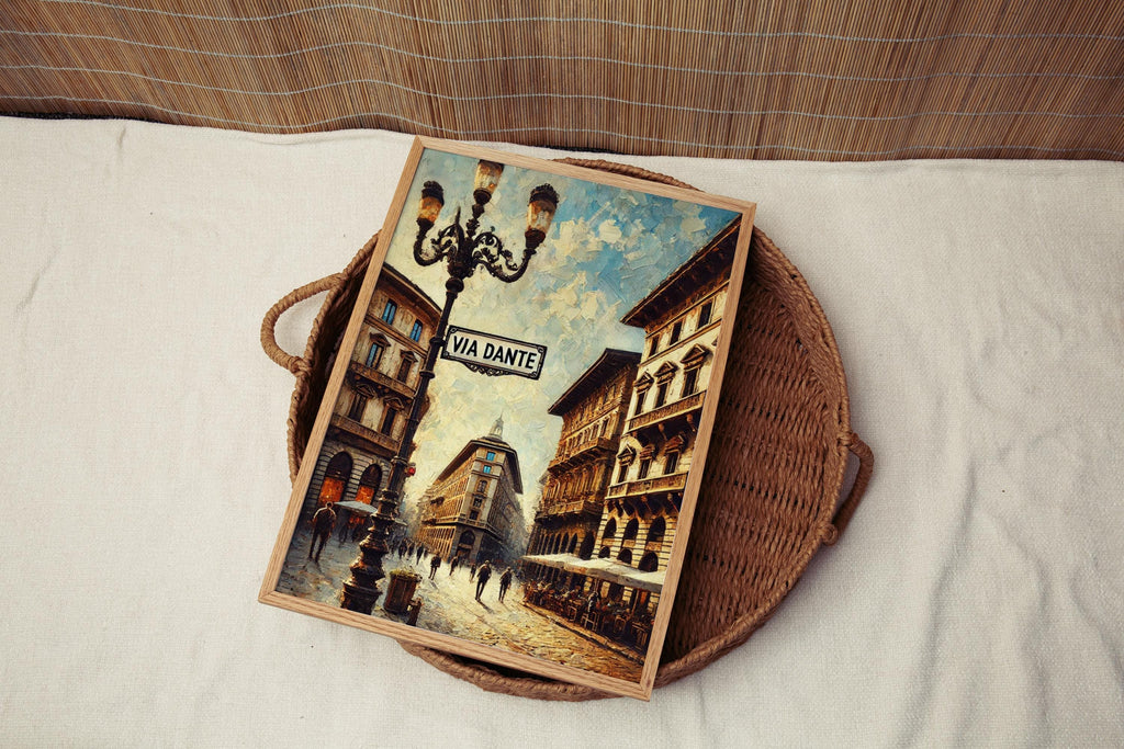 Via Dante Street Sign Poster - Milan, Italy
