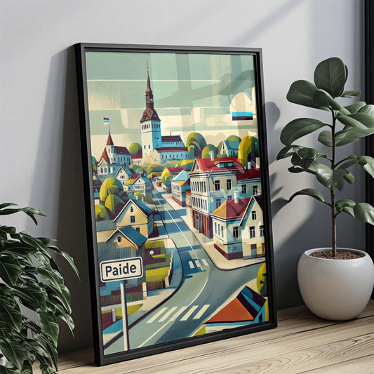 Paide Art Wall Print - Estonia City Travel Poster, European Artwork, Housewarming Gift, Paide Wall Decor, Travel Print, Estonia Art Gift