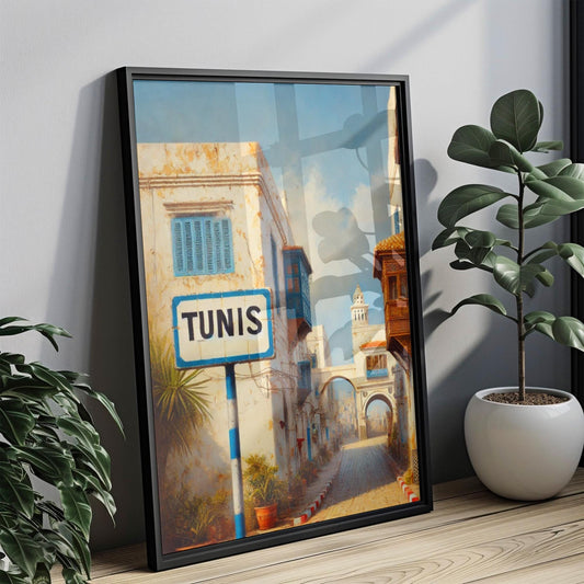 Gift Tunis Wall Art Printable | Tunisia Travel Poster | African Decor | Housewarming & Souvenir | Unique Tunisia Gift Idea