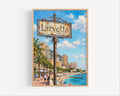 Larvotto Wall Art Print: Monaco Beachfront Travel Poster