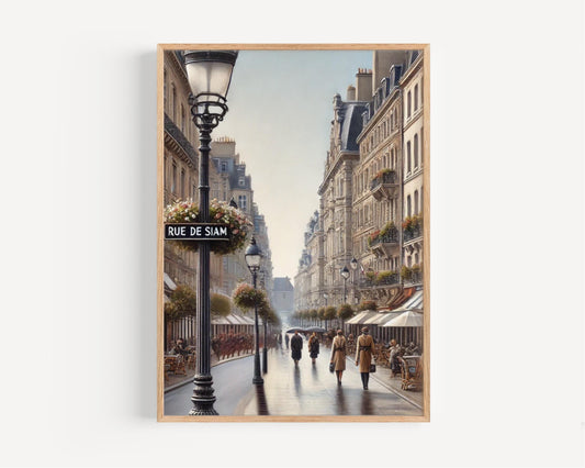 Rue de Siam Wall Art Print – Brest Travel Poster, French Decor, Housewarming Gift, France Art, Brest Souvenir, Travel Print, Home Decor